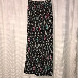 Aztec Maxi Skirt. Double side slits